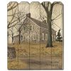 "Stone Cottage" by Billy Jacobs; Printed Wall Art on a Wood Picket Fence