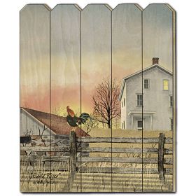 "Early Riser" by Billy Jacobs; Printed Wall Art on a Wood Picket Fence