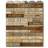 "Today is a Brand New Day" by Marla Rae; Printed Wall Art on a Wood Picket Fence