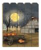 "Spooky Harvest Moon" By Artisan Billy Jacobs; Printed on Wooden Picket Fence Wall Art