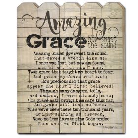 "Amazing Grace" by Cindy Jacobs; Printed Wall Art on a Wood Picket Fence