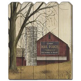 "Mail Pouch Barn" by Billy Jacobs; Printed Wall Art on a Wood Picket Fence