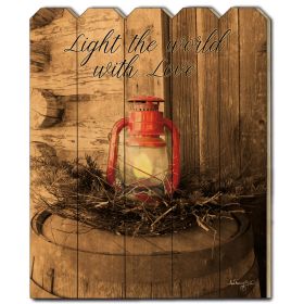 "Light the World" by Anthony Smith; Printed Wall Art on a Wood Picket Fence