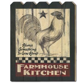 "Farmhouse Kitchen" by Linda Spivey; Printed Wall Art on a Wood Picket Fence