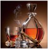 Oppidan Home &quot;Cigar and Tasting Glass&quot; Acrylic Wall Art (40&quot;H X 40&quot;W)