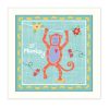 "Beetle and Bob Baby Monkey" By Annie LaPoint; Printed Wall Art; Ready To Hang Framed Poster; White Frame