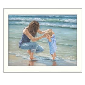 "Playing in the Water" By Georgia Janisse; Printed Wall Art; Ready To Hang Framed Poster; White Frame