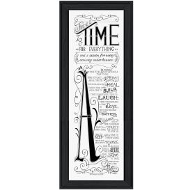 "Time for Everything" By Deb Strain; Printed Wall Art; Ready To Hang Framed Poster; Black Frame