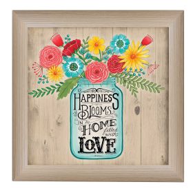 "Home Filled with Love" By Deb Strain; Printed Wall Art; Ready To Hang Framed Poster; Beige Frame