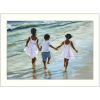 "Running on the Beach" By Georgia Janisse; Printed Wall Art; Ready To Hang Framed Poster; White Frame