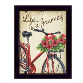 "Life is a Journey" By Debbie DeWitt; Printed Wall Art; Ready To Hang Framed Poster; Black Frame