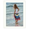 "The Striped Skirt" By Georgia Janisse; Printed Wall Art; Ready To Hang Framed Poster; White Frame