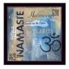 "Yoga Series - Namaste" By Debbie DeWitt; Printed Wall Art; Ready To Hang Framed Poster; Black Frame