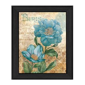 "Paris Blue II" By Ed Wargo; Printed Wall Art; Ready To Hang Framed Poster; Black Frame