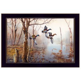 "Backwater" By Jim Hansen; Printed Wall Art; Ready To Hang Framed Poster; Black Frame