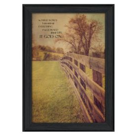 "Life Goes On" By Kathy Jennings; Printed Wall Art; Ready To Hang Framed Poster; Black Frame