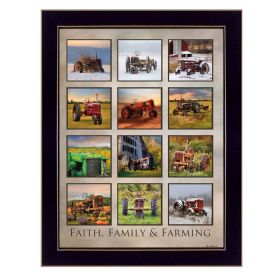 "Faith Family Farming" By Lori Deiter; Printed Wall Art; Ready To Hang Framed Poster; Black Frame