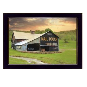 "Mail Pouch Barn" By Lori Deiter; Printed Wall Art; Ready To Hang Framed Poster; Black Frame