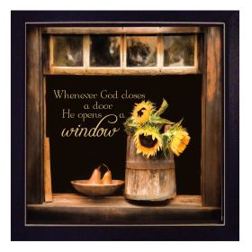 "God Opens Windows" By Robin-Lee Vieira; Printed Wall Art; Ready To Hang Framed Poster; Black Frame