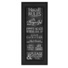 "House Rules" By Susan Ball; Printed Wall Art; Ready To Hang Framed Poster; Black Frame