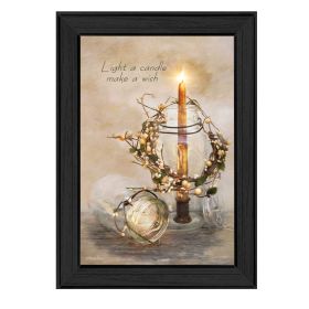 "Make A Wish" By Robin-Lee Vieira; Printed Wall Art; Ready To Hang Framed Poster; Black Frame