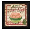 "Jumbo Fresh Eggs" By Mollie B.; Printed Wall Art; Ready To Hang Framed Poster; Black Frame