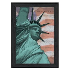 "Lady Liberty" By Lauren Rader; Printed Wall Art; Ready To Hang Framed Poster; Black Frame