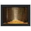 "Yellow Path" By Martin Podt; Printed Wall Art; Ready To Hang Framed Poster; Black Frame