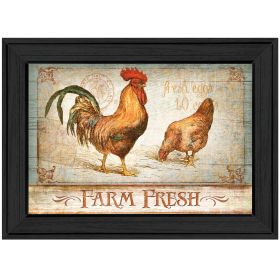 "Farm Fresh" By Mollie B.; Printed Wall Art; Ready To Hang Framed Poster; Black Frame