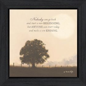 "New Ending" By Bonnie Mohr; Printed Wall Art; Ready To Hang Framed Poster; Black Frame