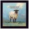 "Sherlock the Sheep" by Bonnie Mohr; Ready to Hang Framed Print; Black Frame