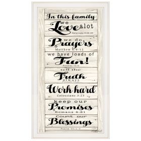 "In this Family" by Cindy Jacobs; Ready to Hang Framed Print; White Frame