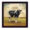 "Colby the Cow" by Bonnie Mohr; Ready to Hang Framed Print; Black Frame