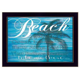 "Take Me There" By Cindy Jacobs; Printed Wall Art; Ready To Hang Framed Poster; Black Frame