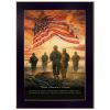 "Bless Americas Heroes" By Bonnie Mohr; Printed Wall Art; Ready To Hang Framed Poster; Black Frame