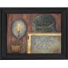 "Tin Sconce" By Pam Britton; Printed Wall Art; Ready To Hang Framed Poster; Black Frame