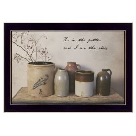 "He is the Potter" By Billy Jacobs; Printed Wall Art; Ready To Hang Framed Poster; Black Frame