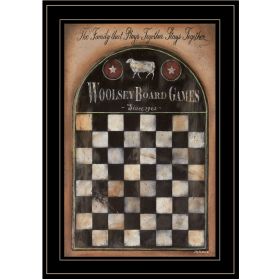 "Woolsey Board Game" by Pam Britton; Ready to Hang Framed Print; Black Frame