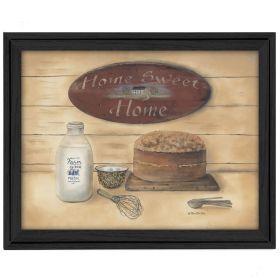 "Home Sweet Home" By Pam Britton; Printed Wall Art; Ready To Hang Framed Poster; Black Frame