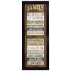 "Family Rules Shutter" By Marla Rae; Printed Wall Art; Ready To Hang Framed Poster; Black Frame