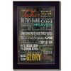 "The Lords Prayer" By Marla Rae; Printed Wall Art; Ready To Hang Framed Poster; Black Frame