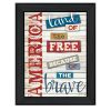 "America - Land of the Free" By Marla Rae; Printed Wall Art; Ready To Hang Framed Poster; Black Frame