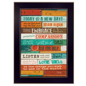 "A New Day" By Marla Rae; Printed Wall Art; Ready To Hang Framed Poster; Black Frame