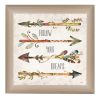 "Follow Your Dreams" By Marla Rae; Printed Wall Art; Ready To Hang Framed Poster; Beige Frame