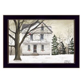 "Winter Porch" By Billy Jacobs; Printed Wall Art; Ready To Hang Framed Poster; Black Frame