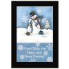 "Trendy Snowman" By Diane Arthur; Printed Wall Art; Ready To Hang Framed Poster; Black Frame