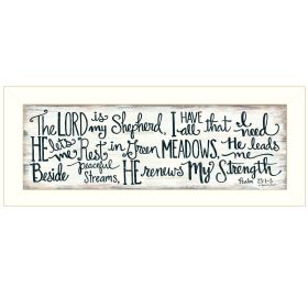 "The Lord is My Shepherd" by Annie LaPoint; Ready to Hang Framed Print; White Frame