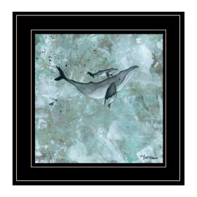 "Simplicity Humpback" by Britt Hallowell; Ready to Hang Framed Print; Black Frame