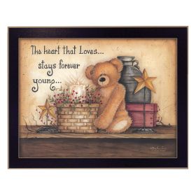 "Forever Young" By Mary June; Printed Wall Art; Ready To Hang Framed Poster; Black Frame