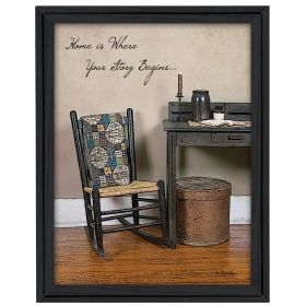 "Home Story" By Susan Boyer; Printed Wall Art; Ready To Hang Framed Poster; Black Frame